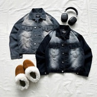 Jacket Jean Croptop HELI form unisex for men and women - Jaystoree denim jacket