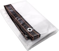 Clear Tarpaulin, Waterproof, Heavy Tarpaulin with Eyelets, Multiple Sizes, 1.5 m, 2 m, 2.5 m, Transp