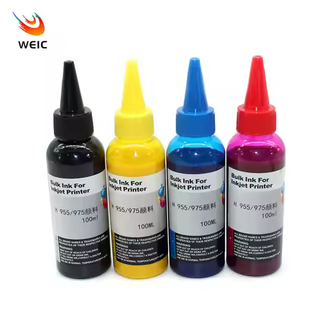 4PC*100ML For HP 902 903 904 905 XL Pgiment Ink for HP OfficeJet Pro 6954 6960 6962 6968 6975 6978 6