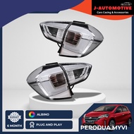 Perodua Myvi 2018 - 2025 lampu belakang ALBINO Tail Lamp V4 Full Clear Albino white light bar