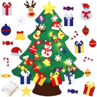 3FT DIY Felt Christmas Tree for Kids with 31pcs Detachable Ornaments,Wall Hanging Xmas Christmas Dec