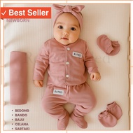 Cheapest Complete Baby Fashion Newborn Bundle Set Economical Long Set Swaddle Headband Sartaki Newbo