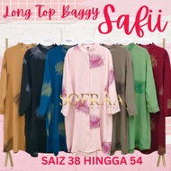 SAFI - Kemeja Muslimah Labuh,Blouse Jalur Muslimah,Striped Blouse Muslimah Tunik Plain, Blouse Moden