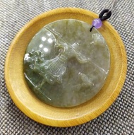 天然緬甸翡翠A玉光令水潤幼潔老種冰黃加綠精美齊天大聖(寓意大勝歸來)