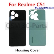 For Realme C51 Battery Door Cover Rear Case Back Housing cover Camera Lens Frame Replacement Parts