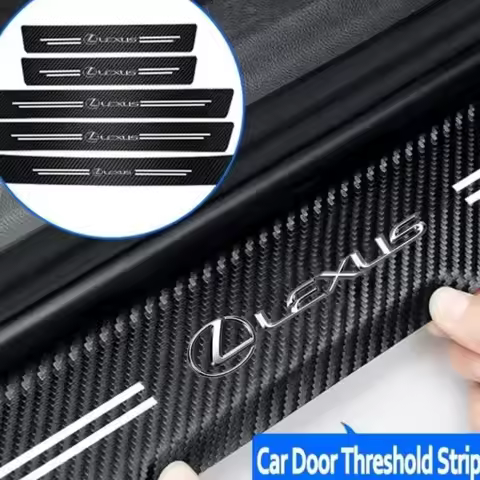 5Pcs Car Door Sticker Threshold Anti Scratch Decal Accessories For Lexus CT ES GS NX IS250 CT200h IS