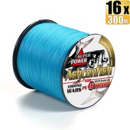 Ashconfish 16 Strands 300M PE Line Braided Fishing Line X16 Braids Fishing Line Fishing Accessories