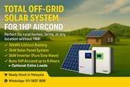 Full Off-Grid Solar System 3KW – For 1hp Aircond + Optional Loads