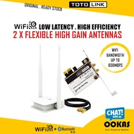 TOTOLINK X3000PE (AX3000) WiFi 6 AX PCI-E WiFi Adapter + Bluetooth 5.0 With Flexible High Gain Anten