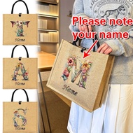 Customized name / LOGO PRINT Tote Bag Customize tote bag custom jute bag custom tote bag with name j