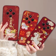 Xiaomi Redmi 14C / Poco C75 case with lucky red CNY print - shockproof TPU case