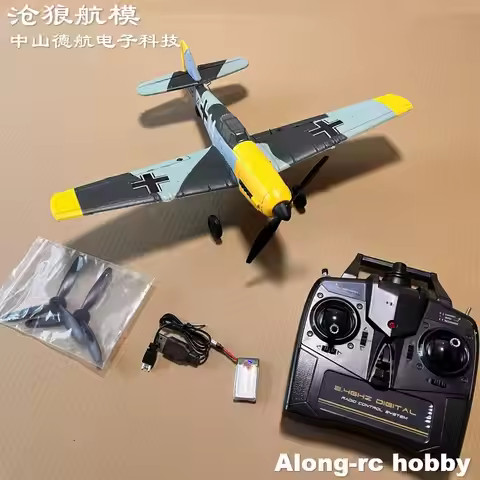 Volantex rc 761-11 Bf109 Fighter 400mm Wingspan 2.4G Remote Control Aircraft RTF One Stunt with X pi
