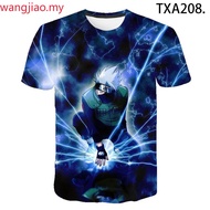 Kakashi T Shirt Anime Summer 3d T-shirts Narutos Cartoon Game Characters Cool Digital Patterns Fashi