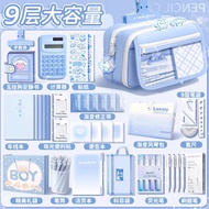9层大容量笔袋小学初中生高颜值2025多功能设计感小众文具袋9-storey large-capacity pencil case primary school junior high school 