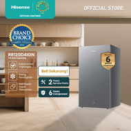 Hisense Kulkas 1 Pintu - RR120D4IGN - 91L Single Door - (Refrigerator) Lemari Es【Net Capacity 91L】【S