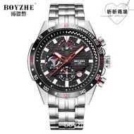 BOYZHE機械手錶多功能全自動機械錶鏤空日曆商務手錶防水男士手錶
