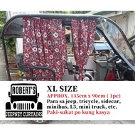 ♞,♘,♙(Tribal Design) Curtain XL Size for Tricycle Driver Side or 3 Wheel Ebike etc