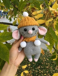 老鼠玩具，老鼠公仔，老鼠寶寶毛絨，手工老鼠。