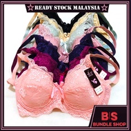 Women Wired Bra Lace Bra Thin Sponge 36~44BC Cup Bra Plus Size Full Cup Baju Dalam Wanita Bra Ada Da