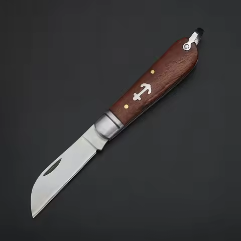 XUANFENG Outdoor Folding Knife Camping Barbecue Fruit Knife Yellow Sandalwood Handle Camping EDC Kni