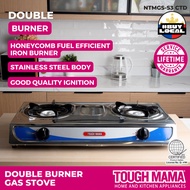 Tough Mama Double Burner Gas Stove Stainless Steel Body Auto-ignition