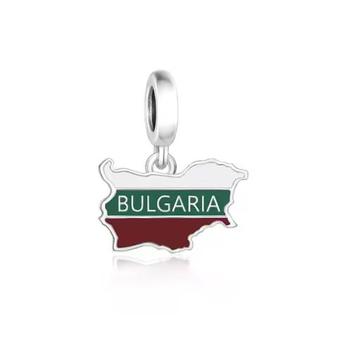 Huoonew Fit Original Pan Charm Bracelet 925 Sterling Silver Bulgaria Country Flag Map Beads For Maki