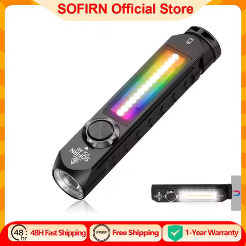Sofirn IF24 PRO RGB Light 1800lm 340m SFT40 Buck Driver 18650 USB C Rechargeable Flashlights Flood S