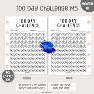 Planner Book Refill Binder Paper 100 Simple Minimalist ChallengeDAY M5