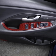 For Hyundai I30/I30 N 2017-2025 Car Tuning Carbon Fiber ﻿Car Window Lift Switch Button Cover Trim LH
