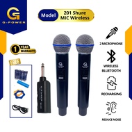 Mic Wireless 201 Shure G-Power dapat 2 Mic Original Termurah Mic Karaoke