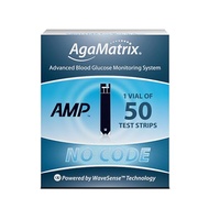 AgaMatrix Amp Blood Glucose Test Strips, 50 Count Test Strips for Diabetes | Use with AgaMatrix Amp