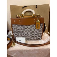 C6444 Coach Rogue 25 Cocoa in Signature Jacquard