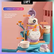 Antibacterial Children Thermos Food Grade Vacuum Flask Smart LED Display Warm WaterCold Water Studen