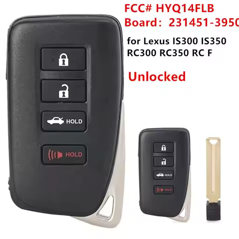 KEYECU Smart Remote Control Car Key With 4 Buttons 314.3MHz for Lexus IS300 IS350 RC300 RC350 RC F F