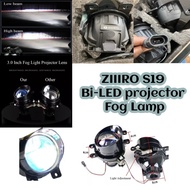 ZIIIRO S19 Bi-LED projector 3.0 Inch Fog Light Projector Lens BLUE Bi-LED Fog Lamp For TOYOTA/HONDA/
