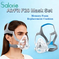 F20 CPAP Mask Replacement Kit for AirFit F20 Mask Complete Set with Memory Foam Mask Cushion Headgea