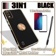 Casing 3in1 Untuk Itel A37 A26 Electroplated Straight Edge Case Dengan