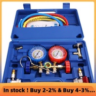 (E L X I) AC Gauges R134a R12 R22 R502 3 Way Automotive AC Gauge Antishock Gauges Hoses Couplers Ada