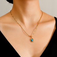 Bohemian Beaded Necklace Gold Layering Chain for Women Vacation Style Jewelry Gift