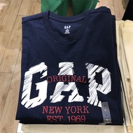 เสื้อยืดแขนแขนสั้นคอกลม Gap เสื้อยืดผ้าฝ้ายโลโก้สำหรับทั้งหญิงและชายใหม่ฤดูใบไม้ผลิเสื้อลำลองศิลปะ72