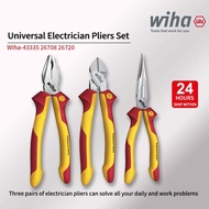 [Ready stock] Wiha Tool Set 26708 Combination Pliers and 26720 Insualted Needle Nose Pliers and 4333