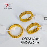 CINCIN CBR ROLEX EMAS TULEN 916 CN BELAH ROTAN HARD GOLD BAJET EMAS 916 SIMPLE FASHION GOLD RING 916
