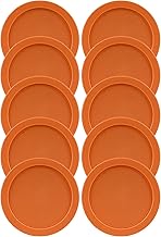 Replacement Lid for Pyrex 6" Storage Plastic Cover 4 Cup Bowl 7201-PC Orange (10-Pack)