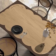 Pad Oil Imitation Feel Coffee Table Tablecloth Luxury Desktop High-Grade Wood Grain Waterproof Prote