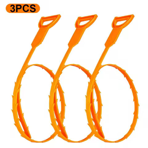 3PCS Snake Drain Clog Remover,Hair Snake Tool Drain Opener,Sink Snake for Sewer Kitchen Sink Bathroo