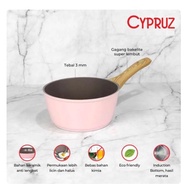 Cypruz SN-0240 Pink Ceramic Saucepan Milk Pan 16 cm Induction Milk Pan