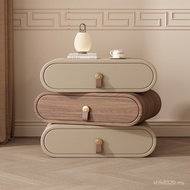 Bedroom Italian Style Three-Layer Style Rotatable Installation-Free Storage Cream Medieval Minimalis