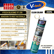 V-TECH ALL PURPOSE SEALENTS SILICON CLEAR (VT210)- White /Clear/ BLACK Colour vtech vt210