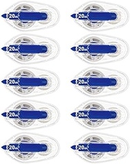 Plus 49-571 Correction Tape, Whiter LT 0.2 inches (5 mm) x 65.6 ft (20 m), 10 Pieces, Easy to Use, B