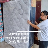 St New Comfy Plush Top Central Imperium Kasur Pocket Spring Bed 40 Cm